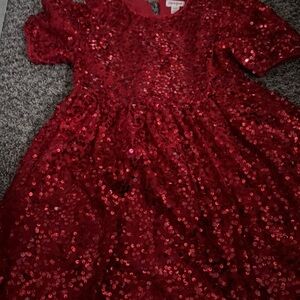 Cat & Jack Red Sequin Kids Formal Dress